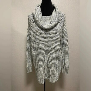 American Rag Wool Blend Long Sleeve Cowl Neck Chunky Waffle Knit Sweater Small